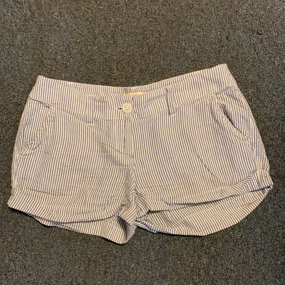White and blue striped Red Camel shorts